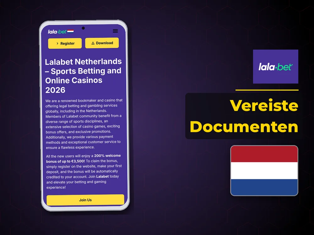 lalabet casino nederland - Vereiste Documenten