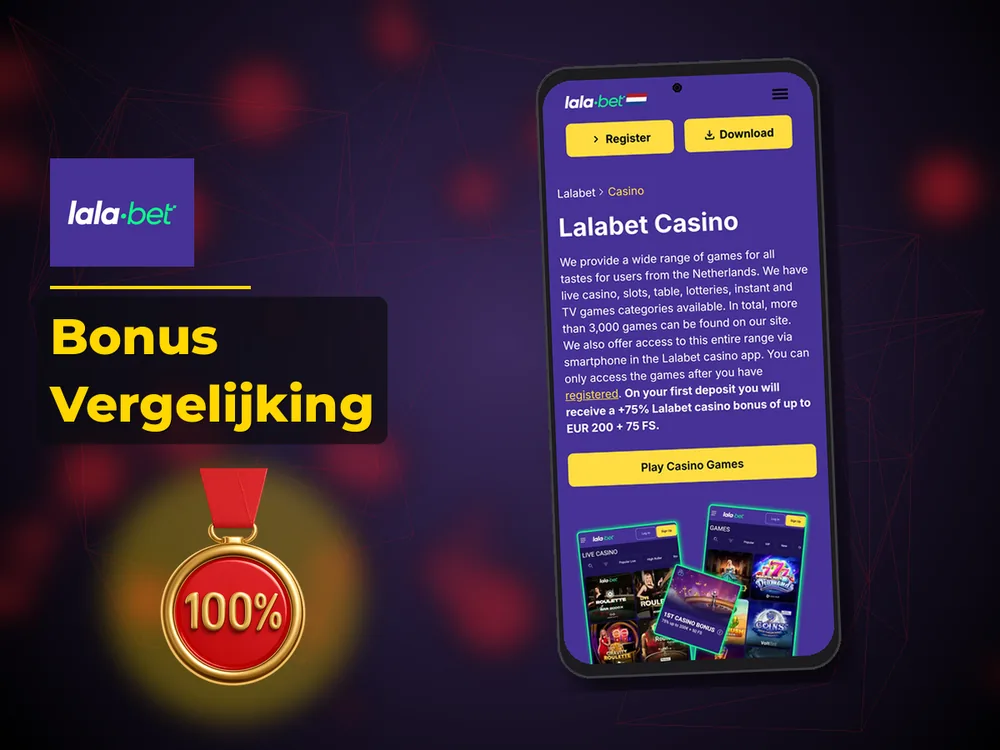 lalabet casino nederland - Bonus Vergelijking