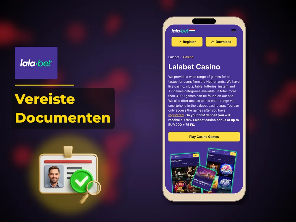 lalabet casino nederland - Vereiste Documenten