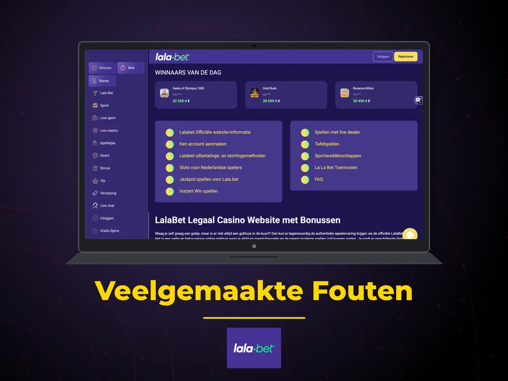 lalabet casino nederland - Veelgemaakte Fouten