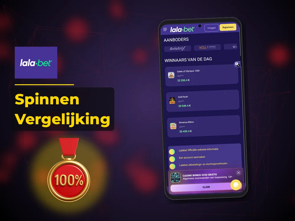 lalabet casino nederland - Spinnen Vergelijking