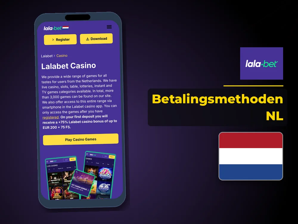 lalabet casino nederland - Betalingsmethoden NL