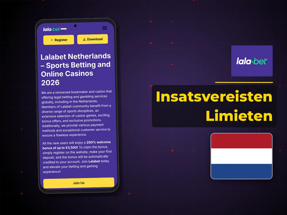 lalabet casino nederland - Insatsvereisten Limieten